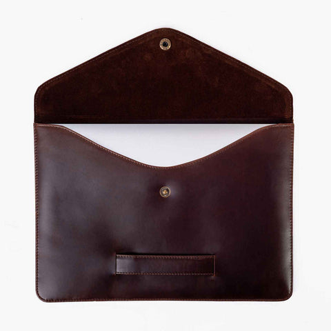 Dazzlo Leather Laptop Sleeve - Dark Brown/Brown/Black