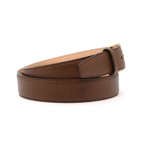 Dazzlo Scotch Grain Cowhide Leather Belt - Black/Brown - 1-3/8" Wide with Solid Brass Buckle - 30" / 32" / 34" / 36" / 38" / 40" / 42"