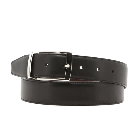 Dazzlo Reversible Cowhide Leather Belt - Black & Brown - 30" / 32" / 34" / 36"  38" / 40" / 42"