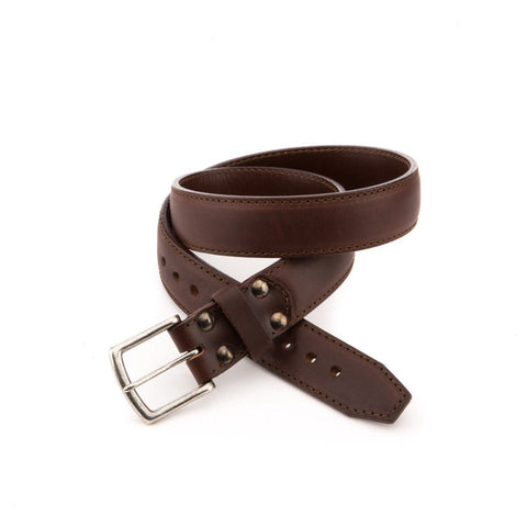 Dazzlo Leather Tow Belt - Full Grain Triple Layer - Black/Chestnut/Dark Coffee Brown/Tobacco - 30" / 32" / 34" / 36" / 38" / 40" / 42"