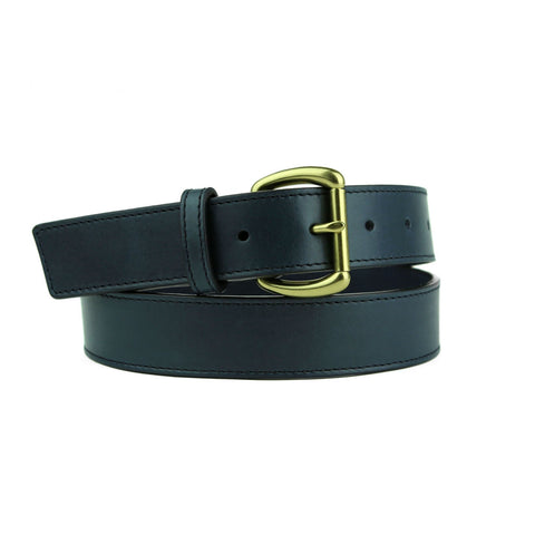 Dazzlo Casual Leather Belt - Cognac / Chestnut / Chocolate / Black / Green / Red / Navy / Olive - 1.25" Wide with Solid Brass Buckle - 30" / 32" / 34" / 36" / 38" / 40" / 42"