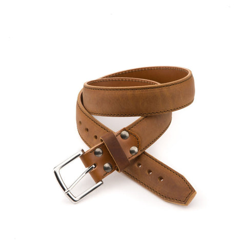 Dazzlo Leather Tow Belt - Full Grain Triple Layer - Black/Chestnut/Dark Coffee Brown/Tobacco - 30" / 32" / 34" / 36" / 38" / 40" / 42"