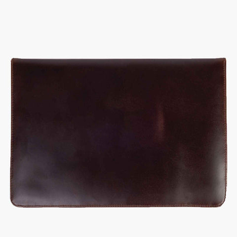 Dazzlo Leather Laptop Sleeve - Dark Brown/Brown/Black