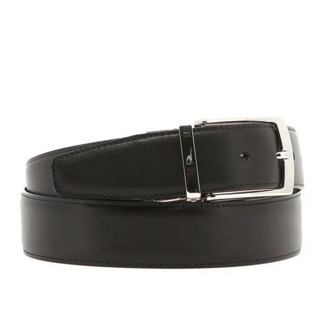 Dazzlo Reversible Cowhide Leather Belt - Black & Brown - 30" / 32" / 34" / 36"  38" / 40" / 42"