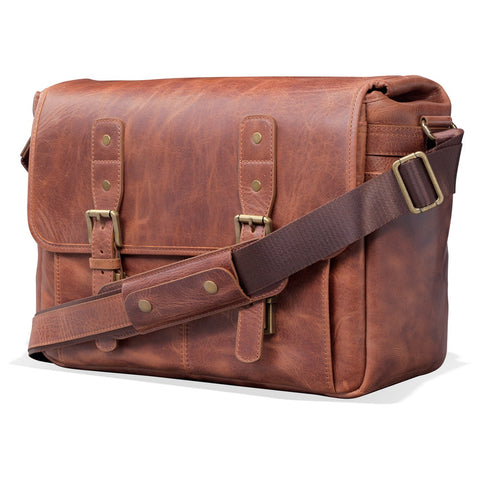 Dazzlo Leather Vintage 16” Laptop Camera Bag - Black/Brown/Camel/Olive - 16"