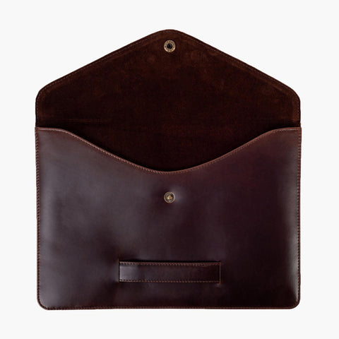 Dazzlo Leather Laptop Sleeve - Dark Brown/Brown/Black