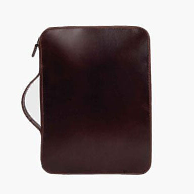 Dazzlo Cowhide Leather Laptop Sleeve for iPad Pro 12″ & MacBook Pro 13" & 14" - Brown / Light Brown / Black