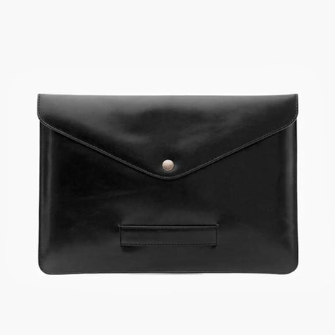 Dazzlo Leather Laptop Sleeve - Dark Brown/Brown/Black