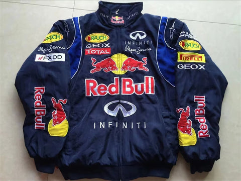 Blue Red Bull Vintage Racing Jacket