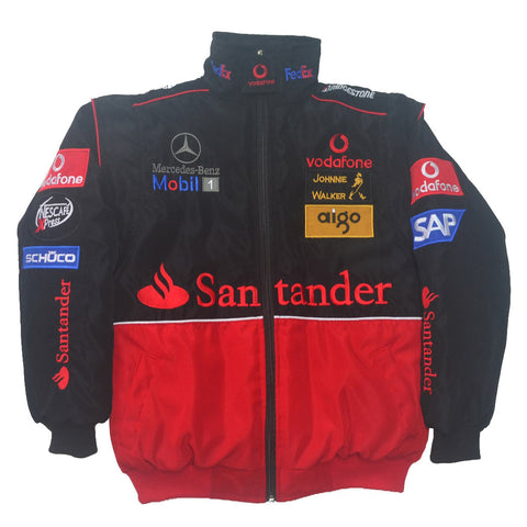 Black/Red Mercedes Vintage Racing Jacket