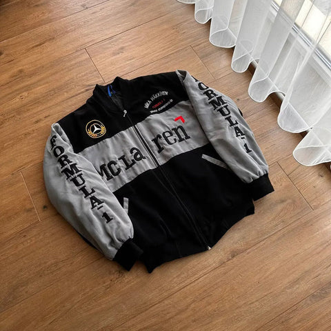 Black/Gray Mercedes-McLaren Vintage Racing Jacket