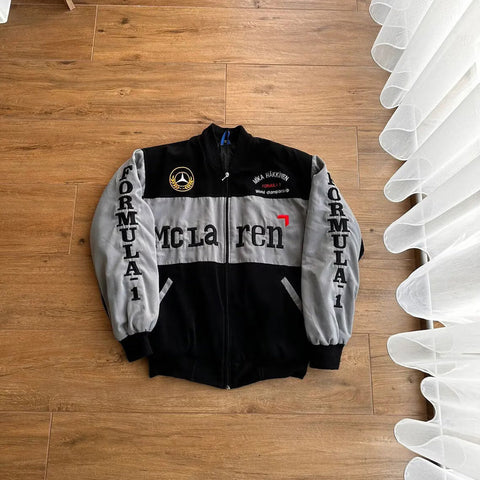 Black/Gray Mercedes-McLaren Vintage Racing Jacket